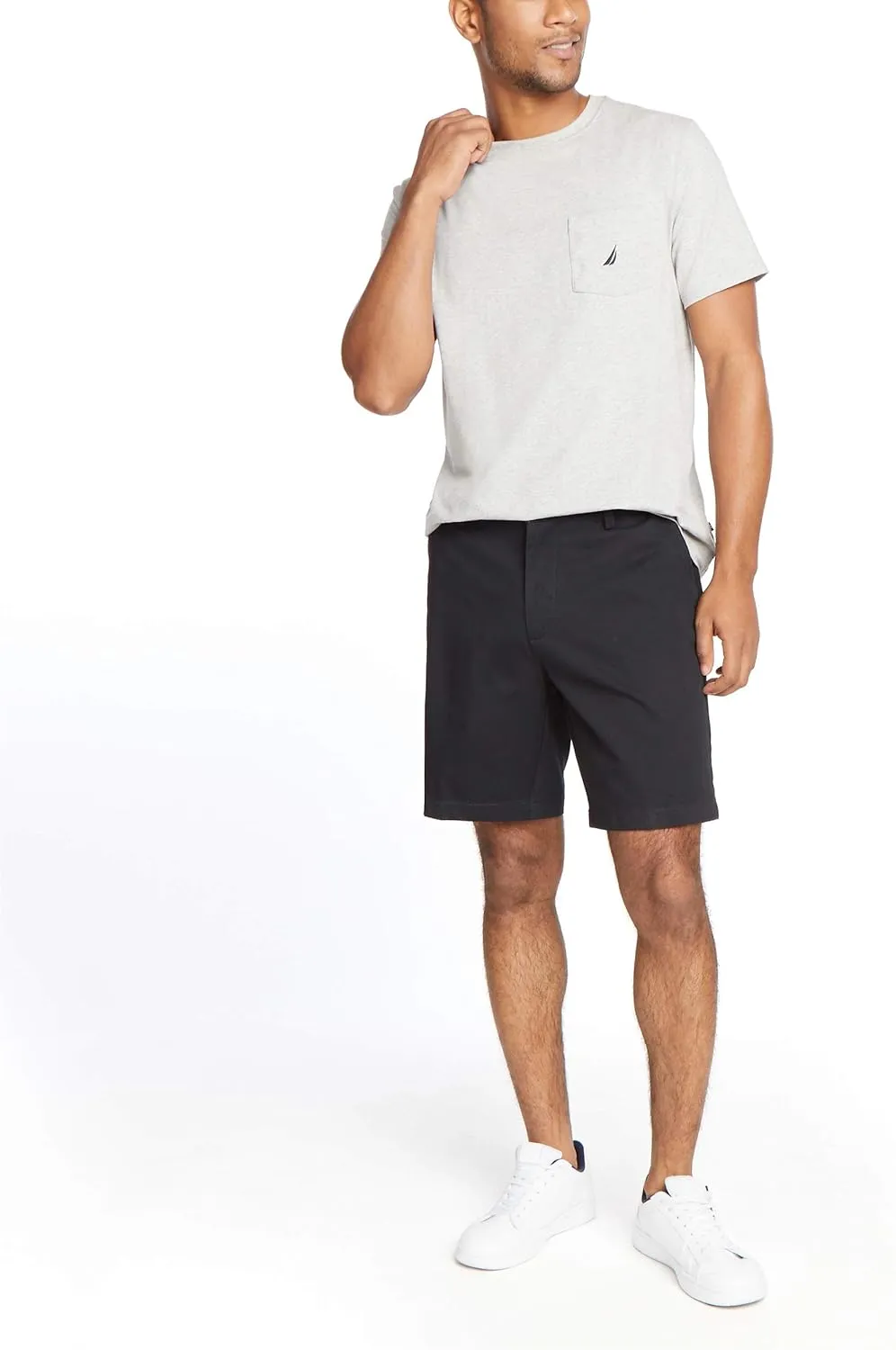 Nautica Men's Cotton Twill Flat Front Chino Short