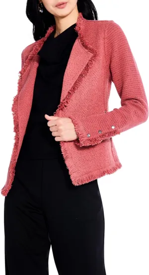 NIC ZOE Women's Fringe Mix Knit Jacket