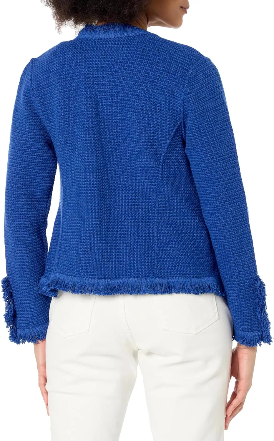 NIC ZOE Women's Fringe Mix Knit Jacket