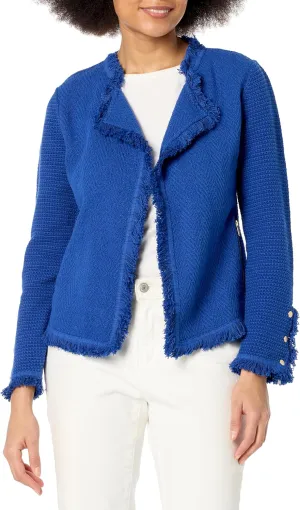 NIC ZOE Women's Fringe Mix Knit Jacket