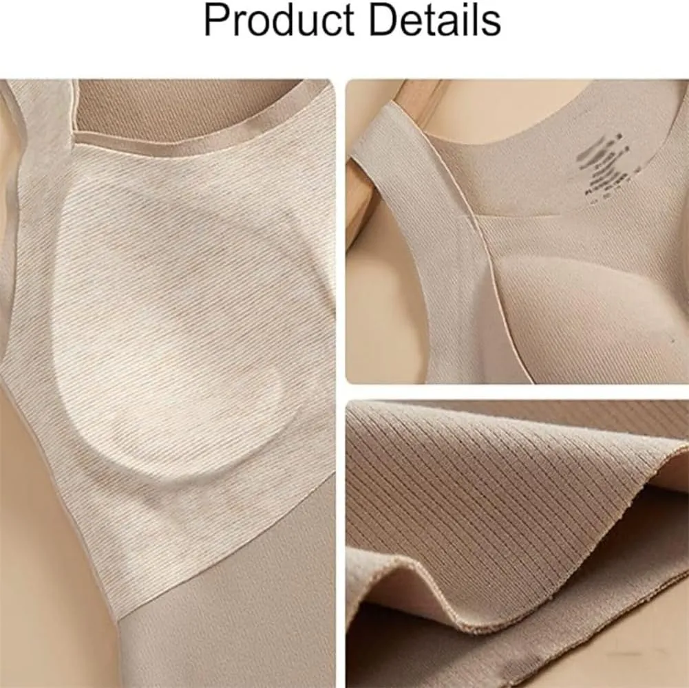 Patiyu Shop Built Bra, Winter Thickened Warm Tank Top with Shelf Bra Welfaries Women's Thermal Tank Tops Camisole Tops