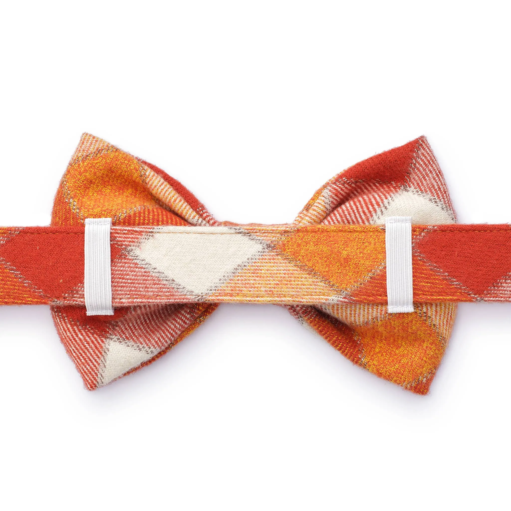 pumpkin spice plaid flannel bow tie