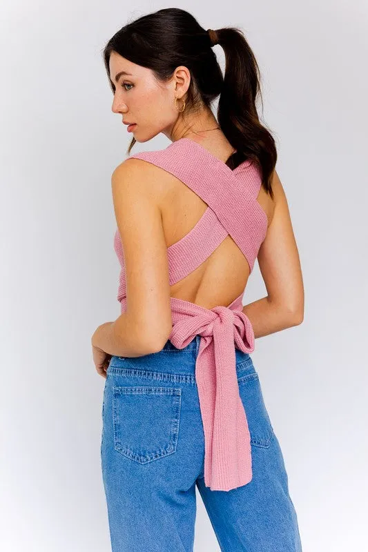 Racheal Multi-Tie Convertible Sweater Tank