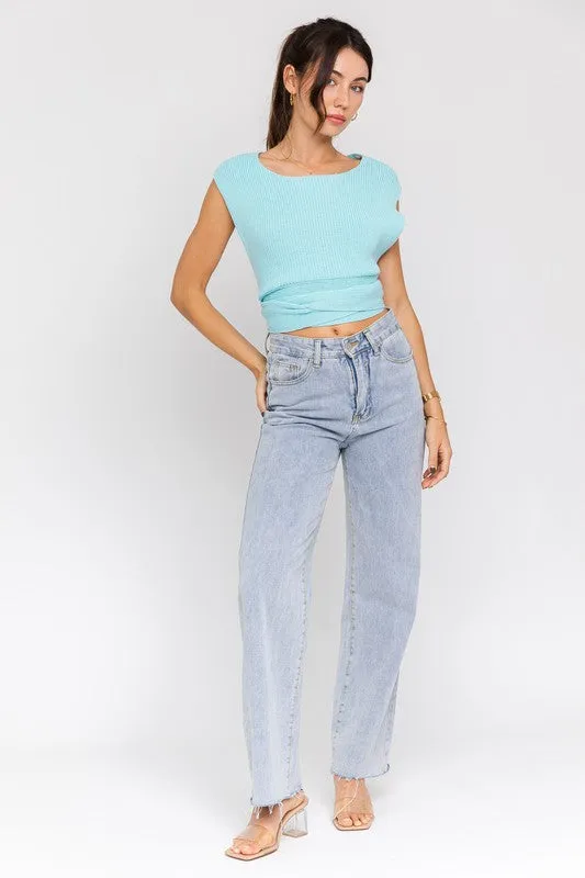 Racheal Multi-Tie Convertible Sweater Tank