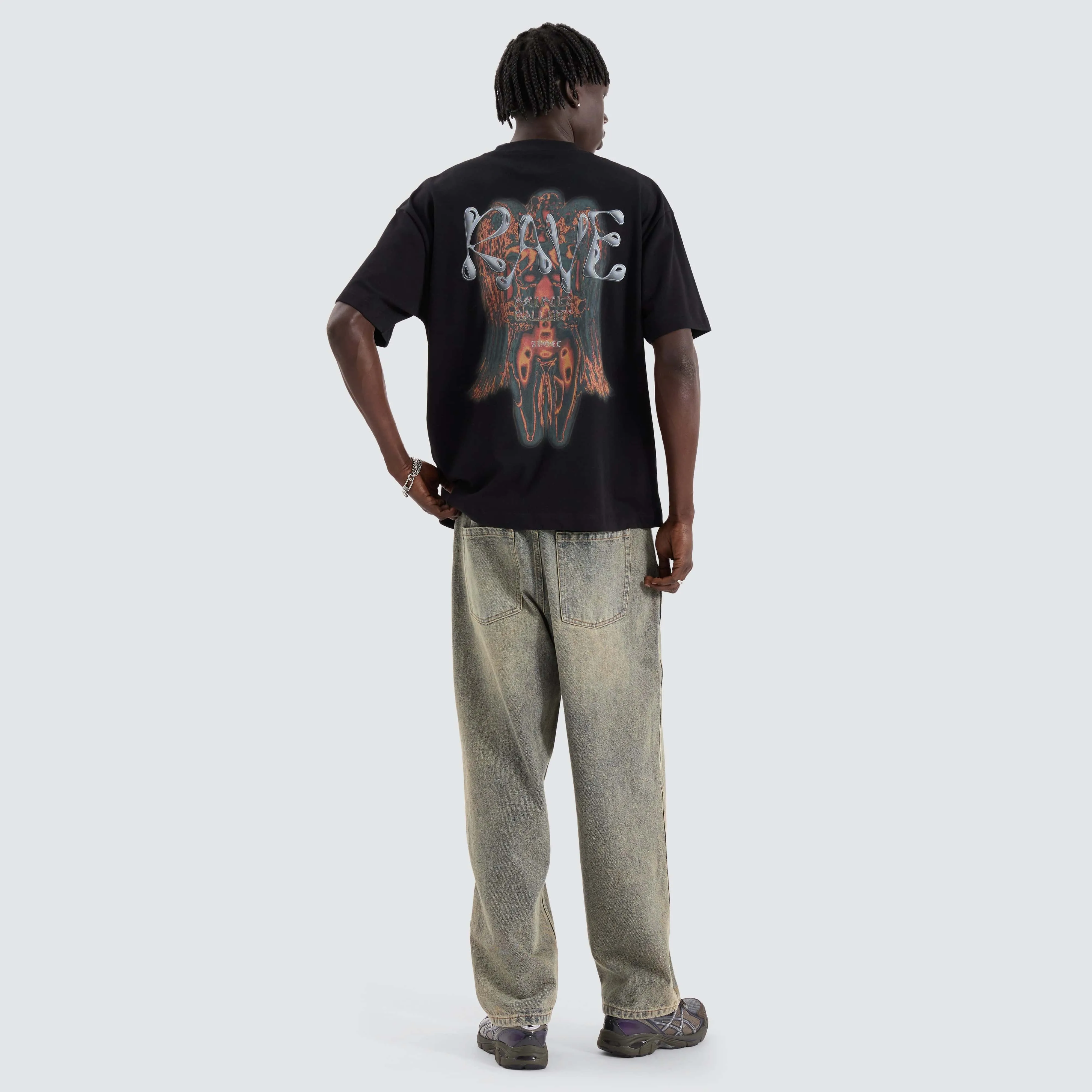 Rave Street Tee Jet Black