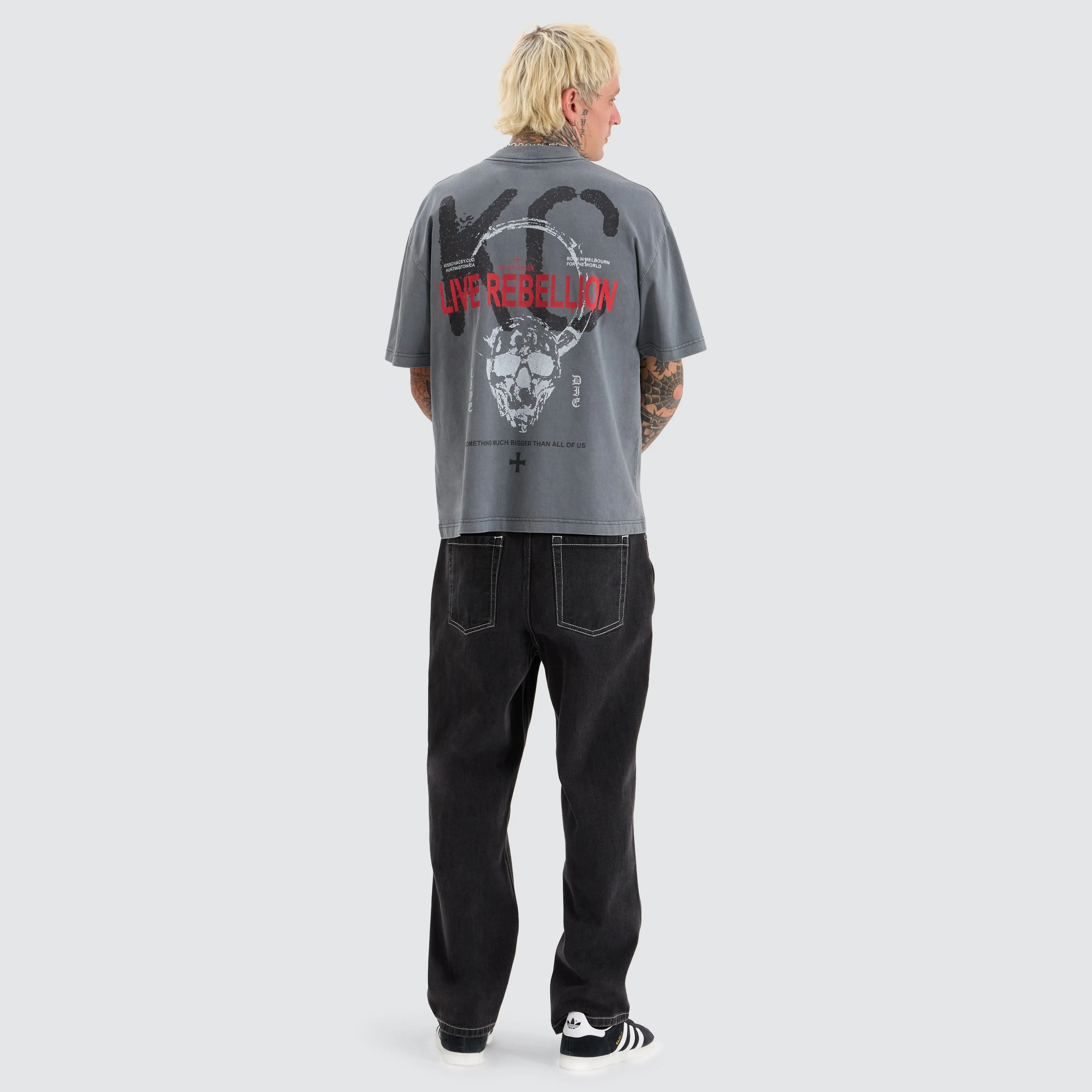 Rebel Street Tee Pigment Charcoal