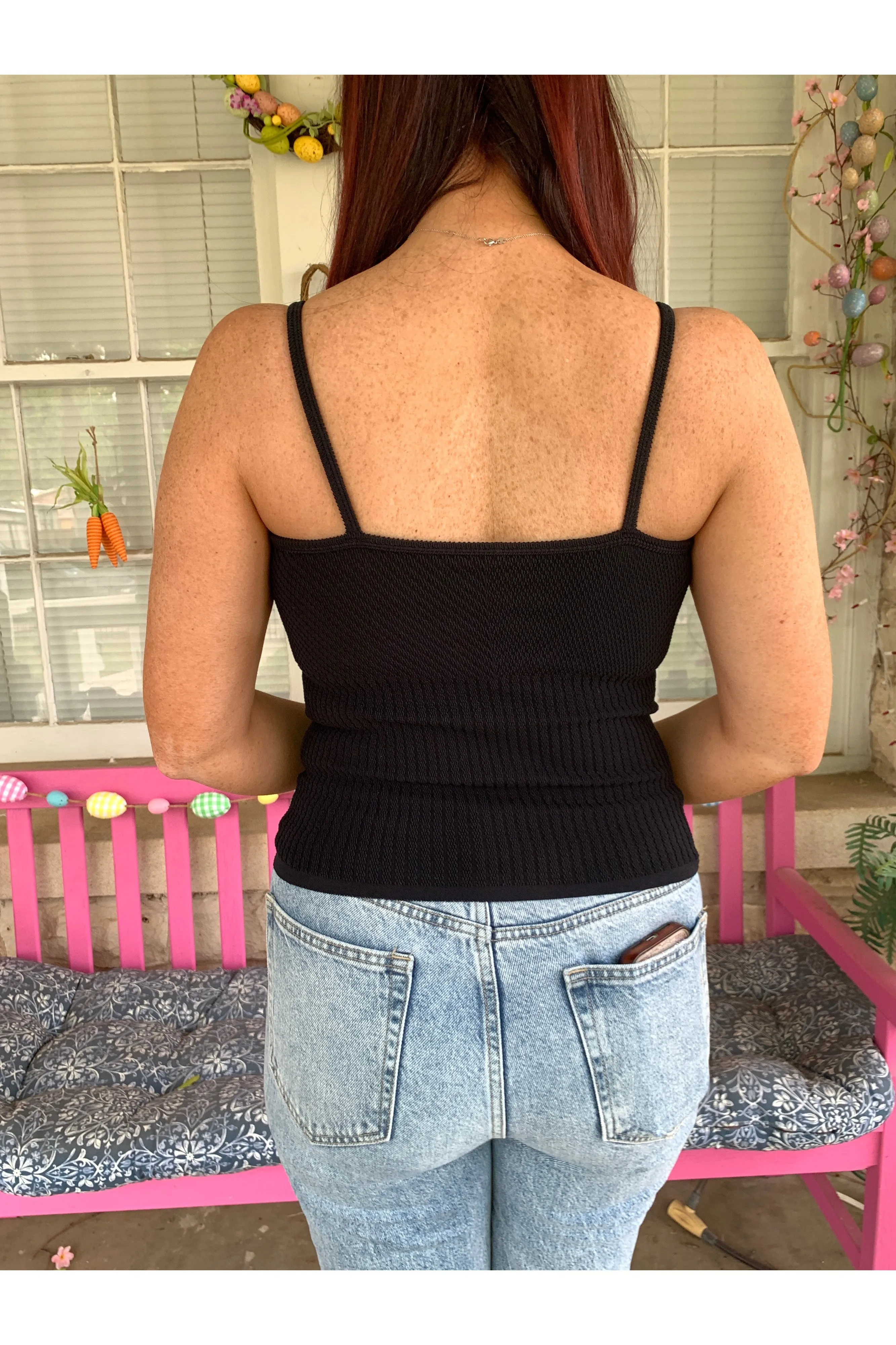 Scala Seamless Black Cami With Built In Bra