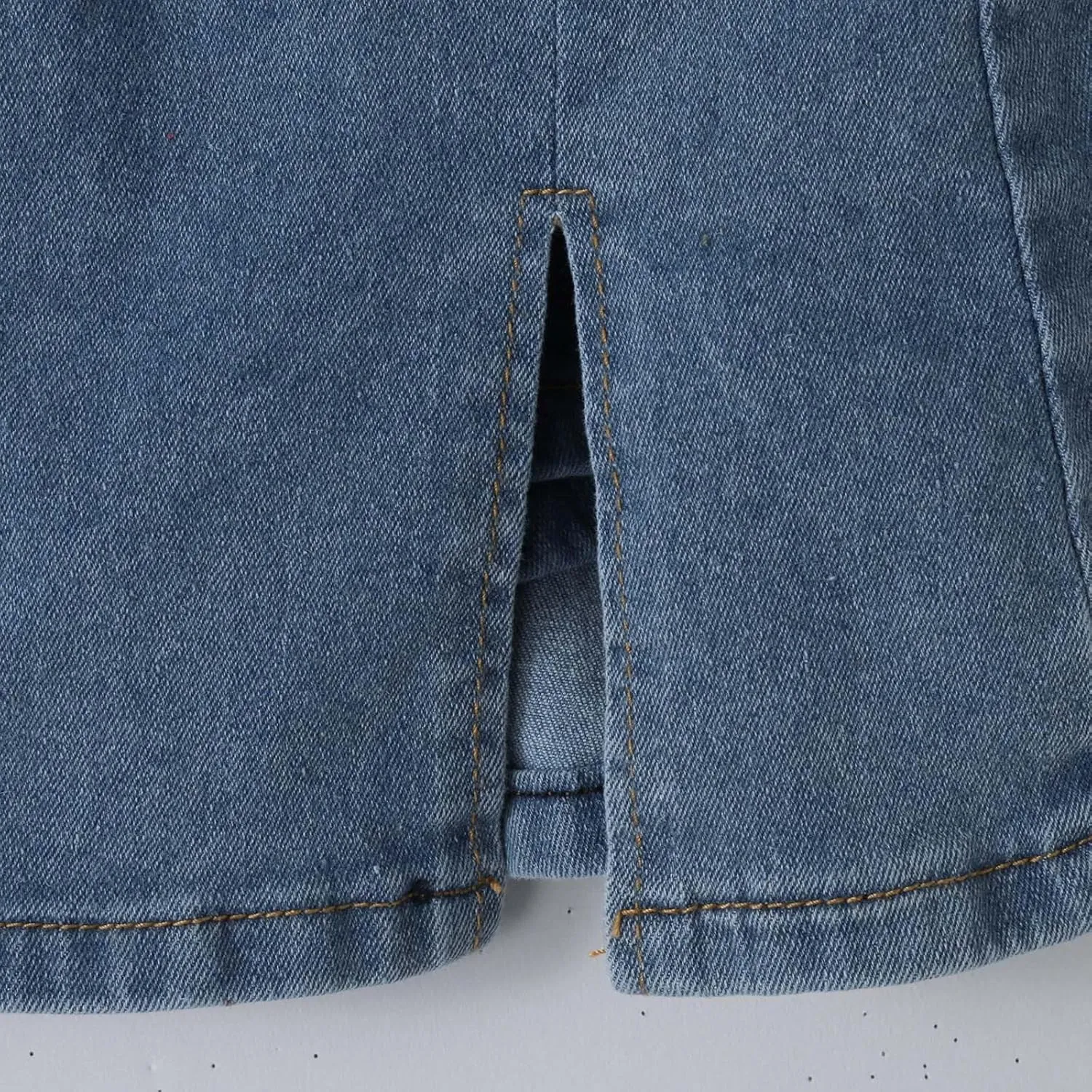 Skorts Skirts for Women Denim Casual Mini Skirt Side Slit High Waist Slim Fit Stretchy Trendy Teen Girls Jean Shorts