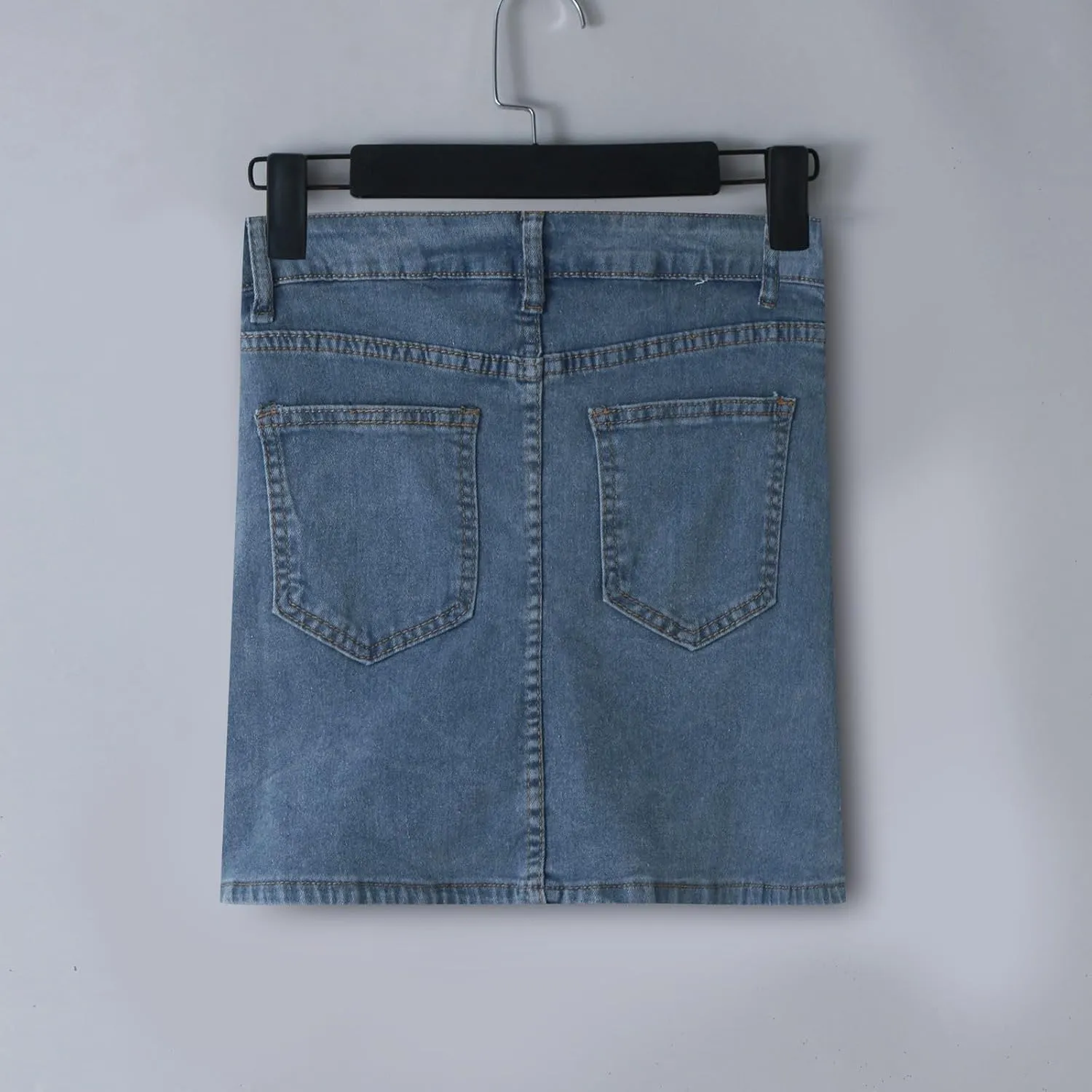 Skorts Skirts for Women Denim Casual Mini Skirt Side Slit High Waist Slim Fit Stretchy Trendy Teen Girls Jean Shorts