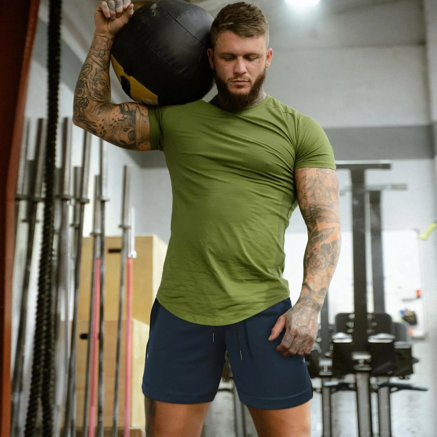 TEZO Mens 5" Gym Workout Shorts Athletic Running Training Quick Dry Short Pants Pockets Lightweight Mesh Activewear