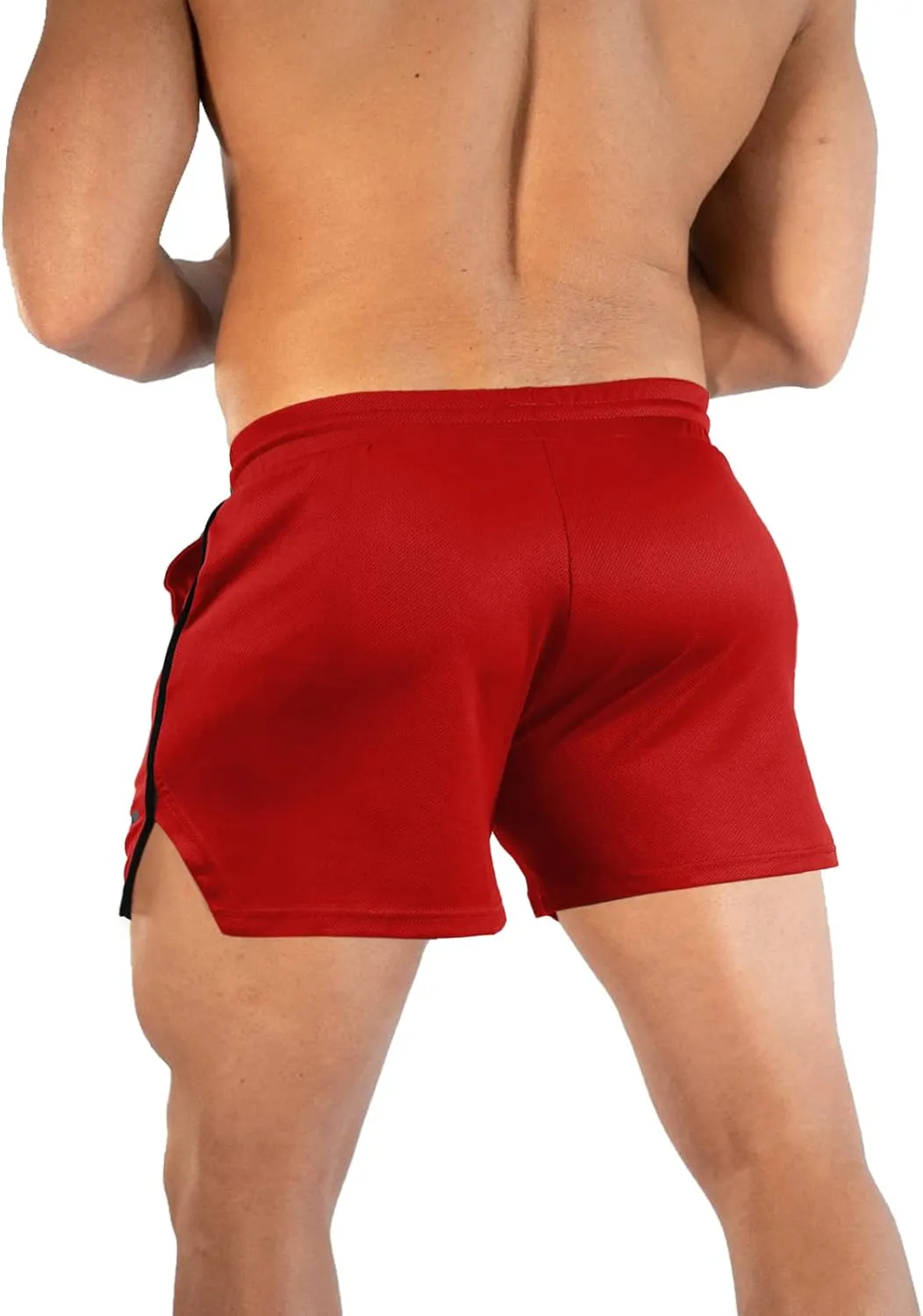 TEZO Mens 5" Gym Workout Shorts Athletic Running Training Quick Dry Short Pants Pockets Lightweight Mesh Activewear