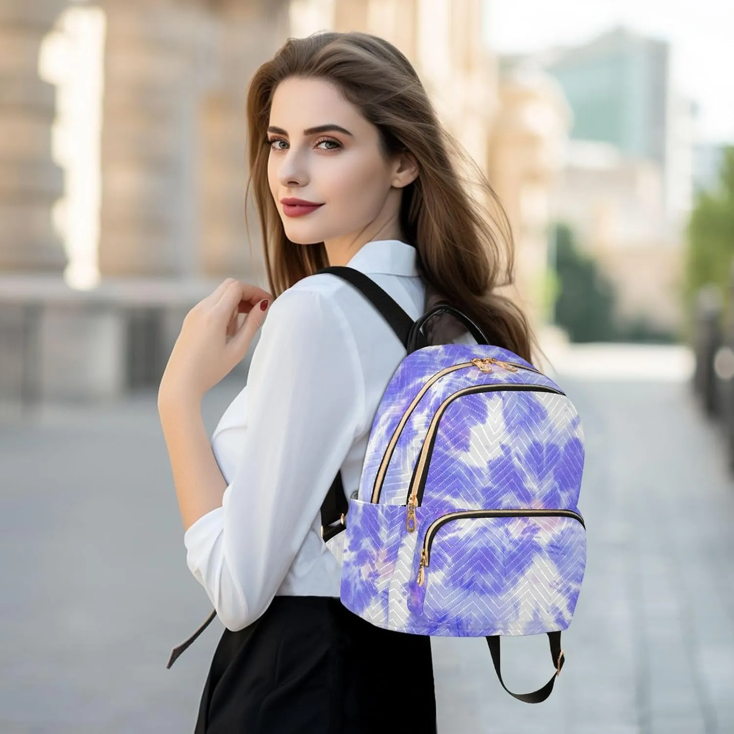 Tie Dye Mini Backpack for Women, Travel Backpack Purse Daypack Shoulder Bag for Ladies