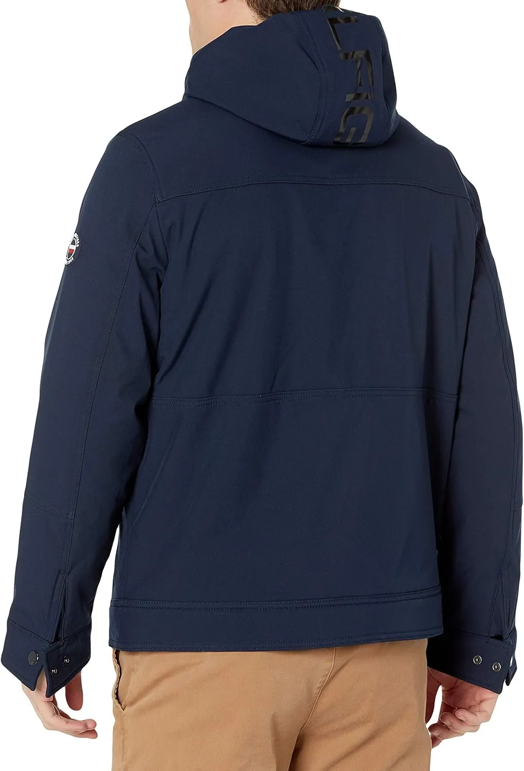 Tommy Hilfiger Mens Hooded Soft Shell Sherpa Lined Performance Field Jacket