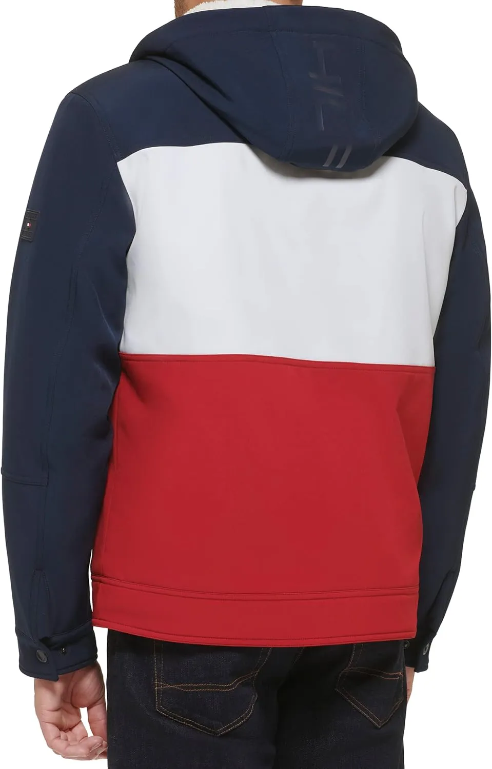 Tommy Hilfiger Mens Hooded Soft Shell Sherpa Lined Performance Field Jacket