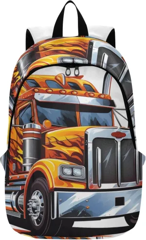 Travel Backpack for Men Laptop Bag Work Fashion Design Daypack Trucks Large Lightweight Outdoor Casual