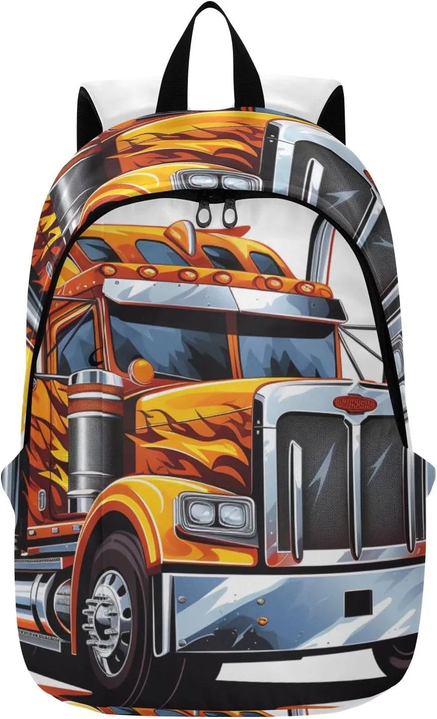 Travel Backpack for Men Laptop Bag Work Fashion Design Daypack Trucks Large Lightweight Outdoor Casual
