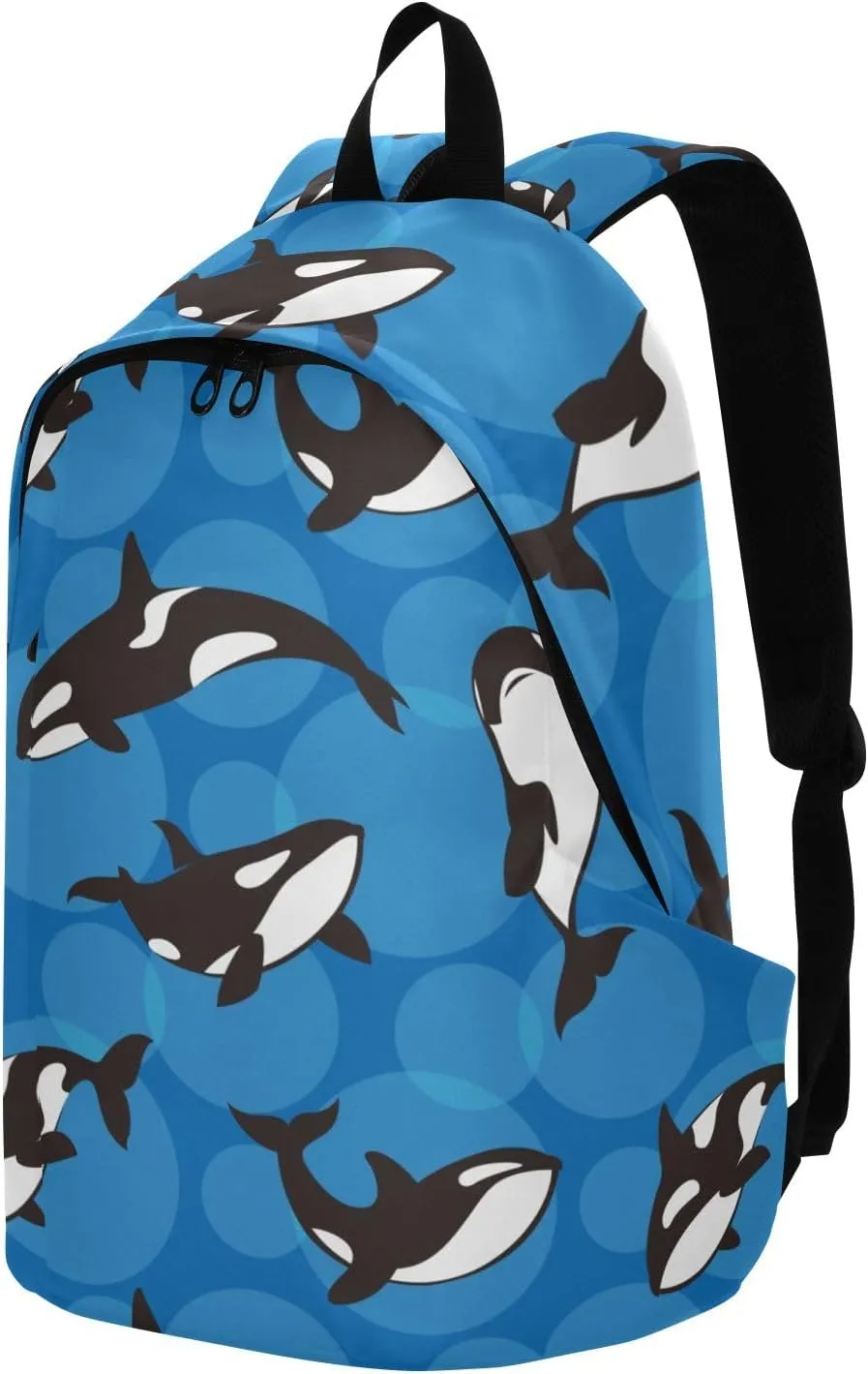 Travel Backpack for Women Laptop Bag Work Fashion Design Daypack Orca Whale Blue Large Lightweight Outdoor Casual