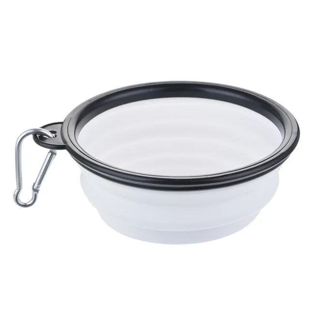 Travel Silicone Bowl Portable Foldable Collapsible Pet Bowl