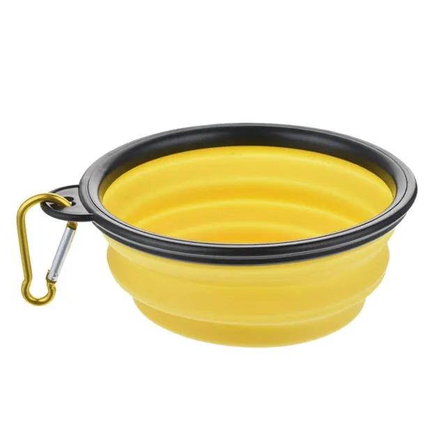 Travel Silicone Bowl Portable Foldable Collapsible Pet Bowl