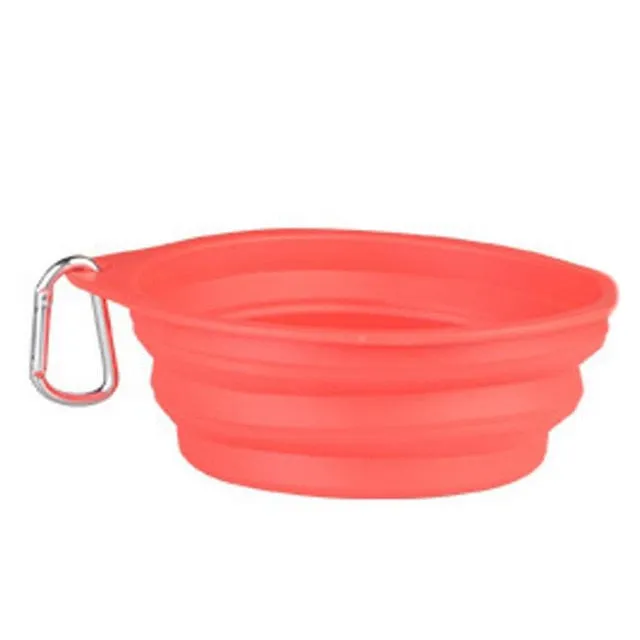 Travel Silicone Bowl Portable Foldable Collapsible Pet Bowl