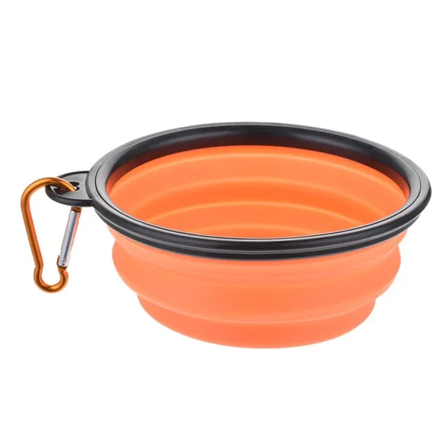 Travel Silicone Bowl Portable Foldable Collapsible Pet Bowl