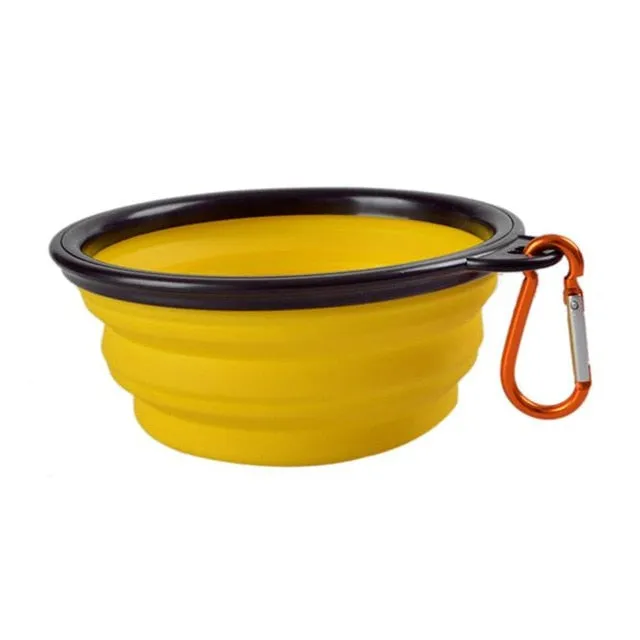 Travel Silicone Bowl Portable Foldable Collapsible Pet Bowl