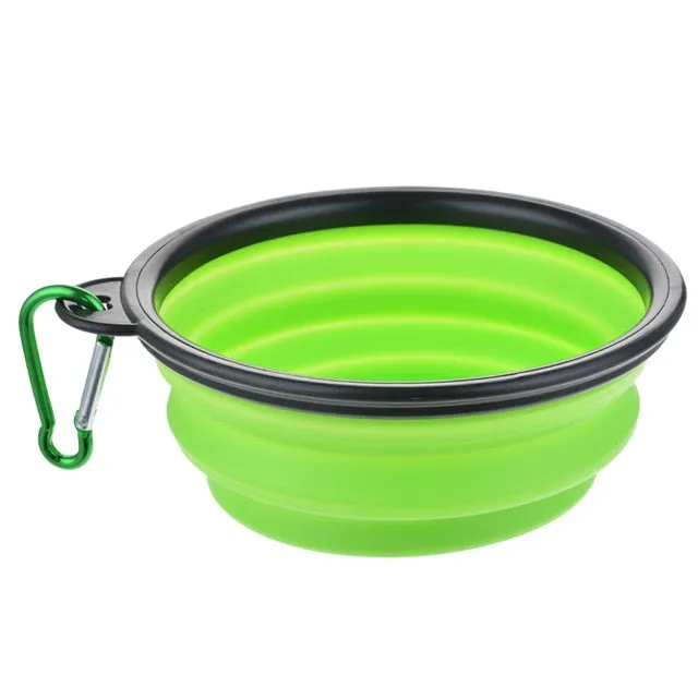 Travel Silicone Bowl Portable Foldable Collapsible Pet Bowl