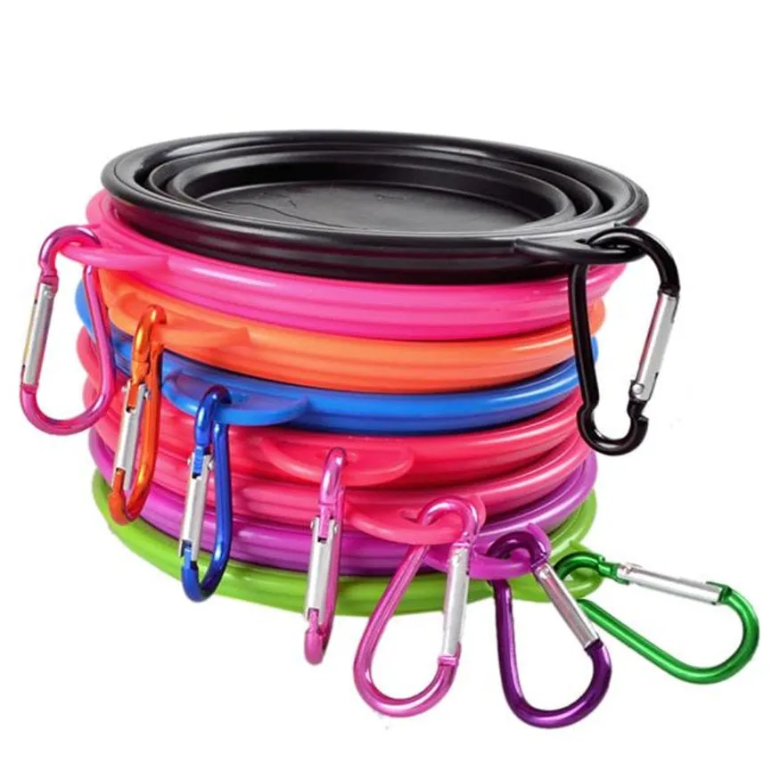 Travel Silicone Bowl Portable Foldable Collapsible Pet Bowl