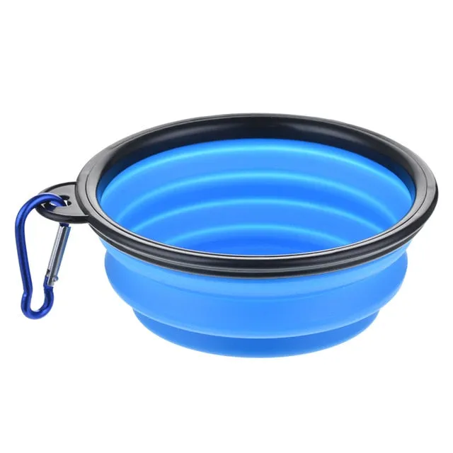 Travel Silicone Bowl Portable Foldable Collapsible Pet Bowl