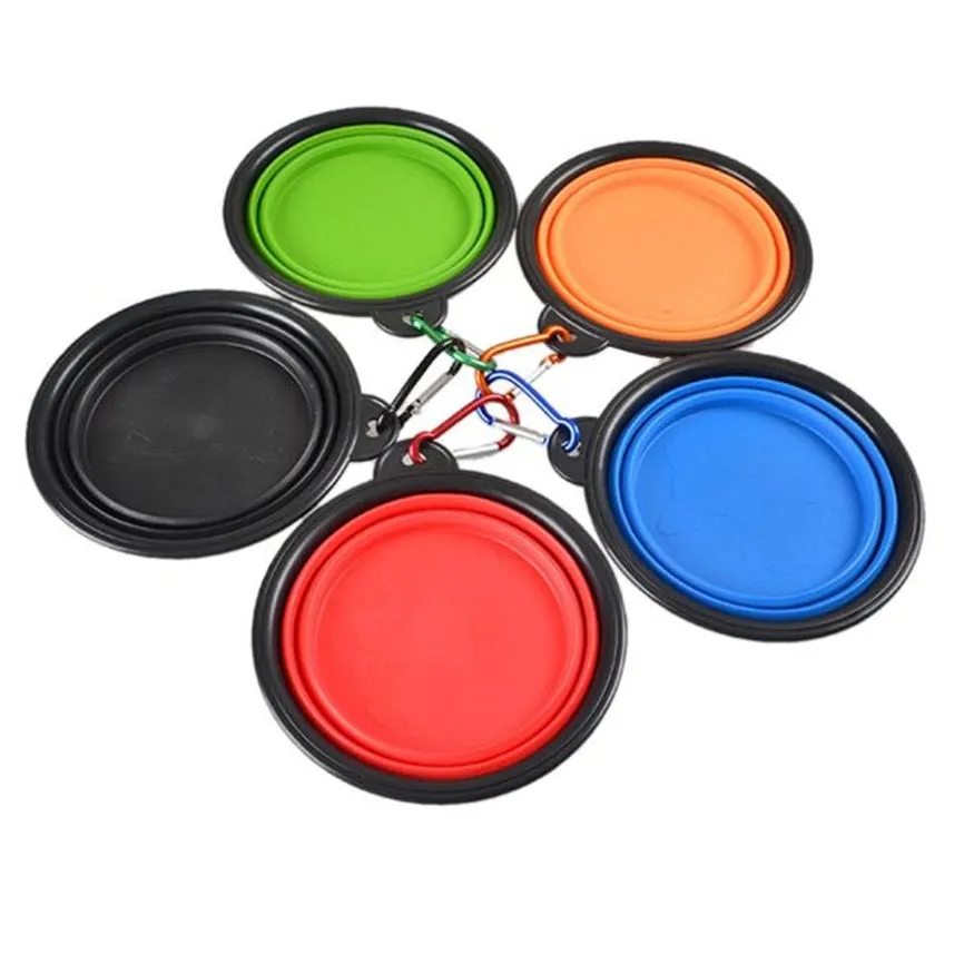 Travel Silicone Bowl Portable Foldable Collapsible Pet Bowl
