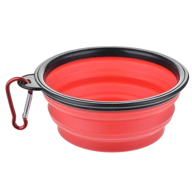 Travel Silicone Bowl Portable Foldable Collapsible Pet Bowl