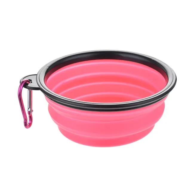 Travel Silicone Bowl Portable Foldable Collapsible Pet Bowl