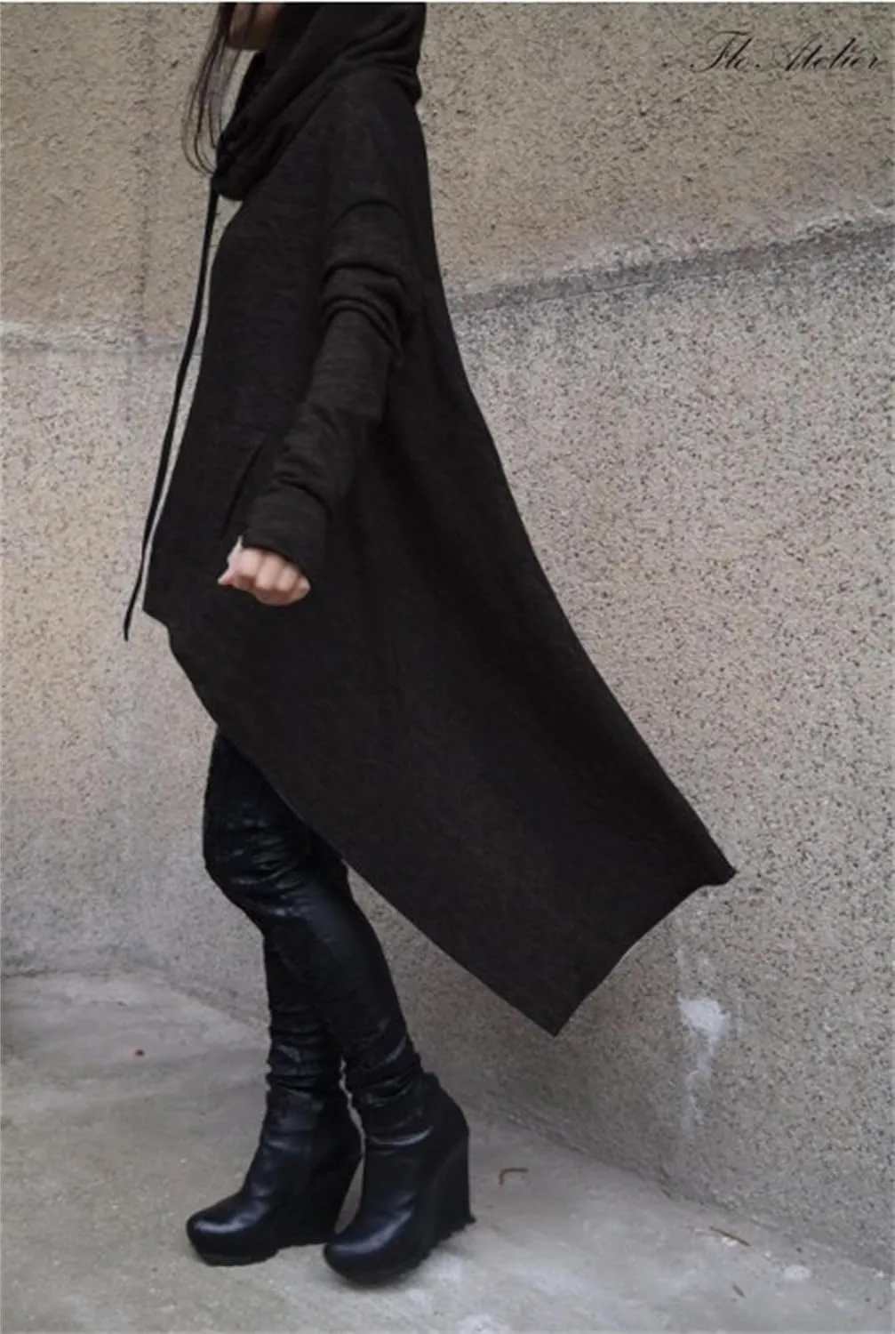 uSecee Hoodies for Women Long Sleeve Irregular Hem Long Hooded Sweatshirts Witch Halloween Pullover Loose Casual Tunic Tops