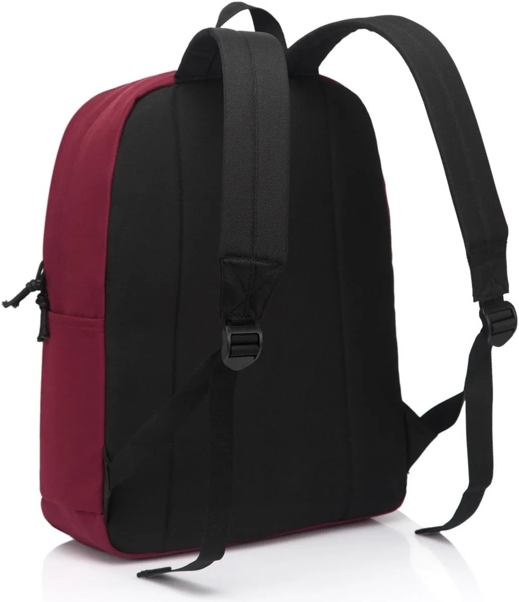 VASCHY Lightweight Backpack,20 Liters Classic Waterproof Collapsible Daypack for Sports and Traveling,Teenagers School Book Bag with Bottle Side Pockets Burgundy