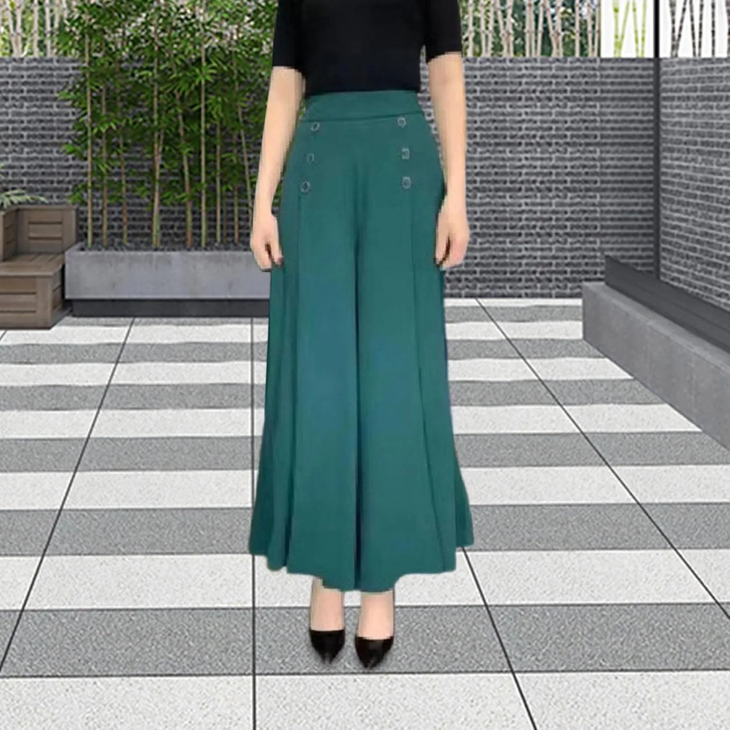 Wide Leg Pants for Women Spring Summer Work Pants Long Palazzo Pants High Waist Trousers
