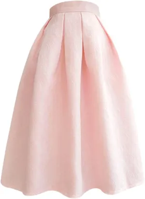 Wjnvfioo 2023 Spring High-Waist Pleated Long Midi Skirt