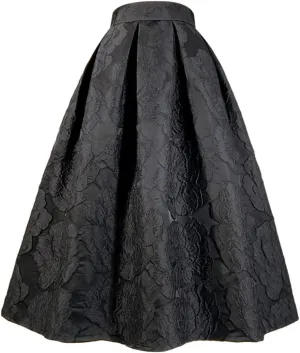 Wjnvfioo Spring Women Clothes Black High Waist Long Midi Skirt
