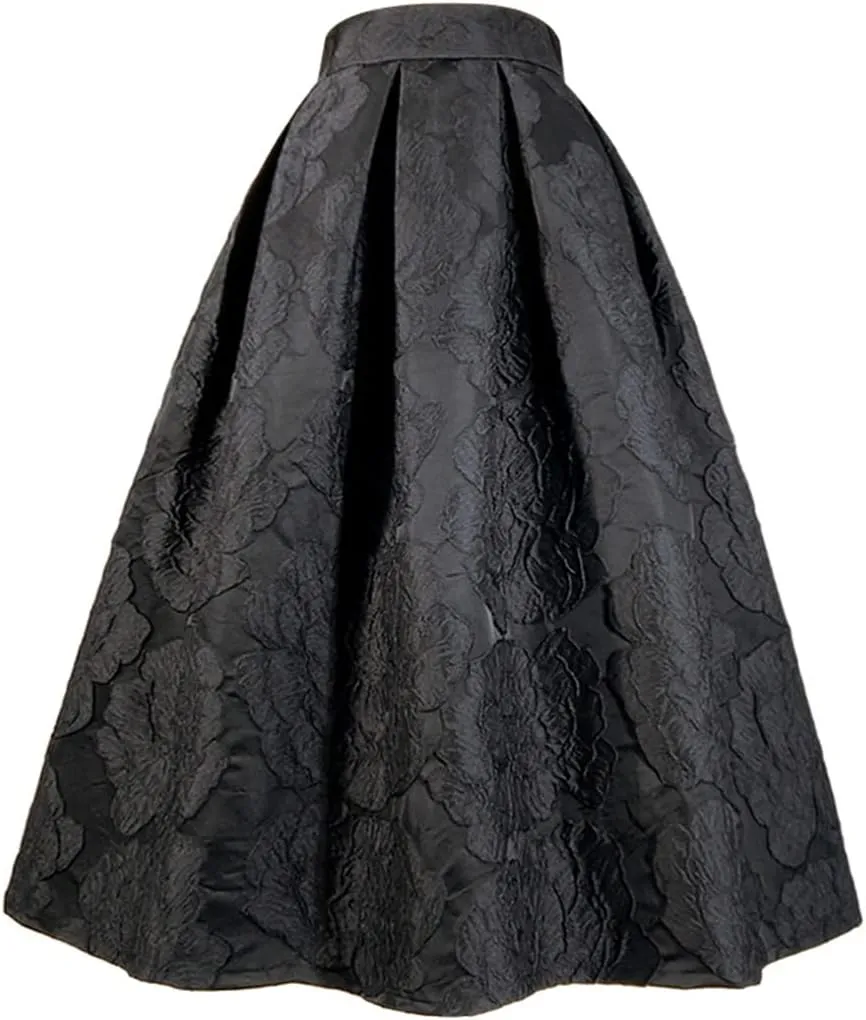 Wjnvfioo Spring Women Clothes Black High Waist Long Midi Skirt