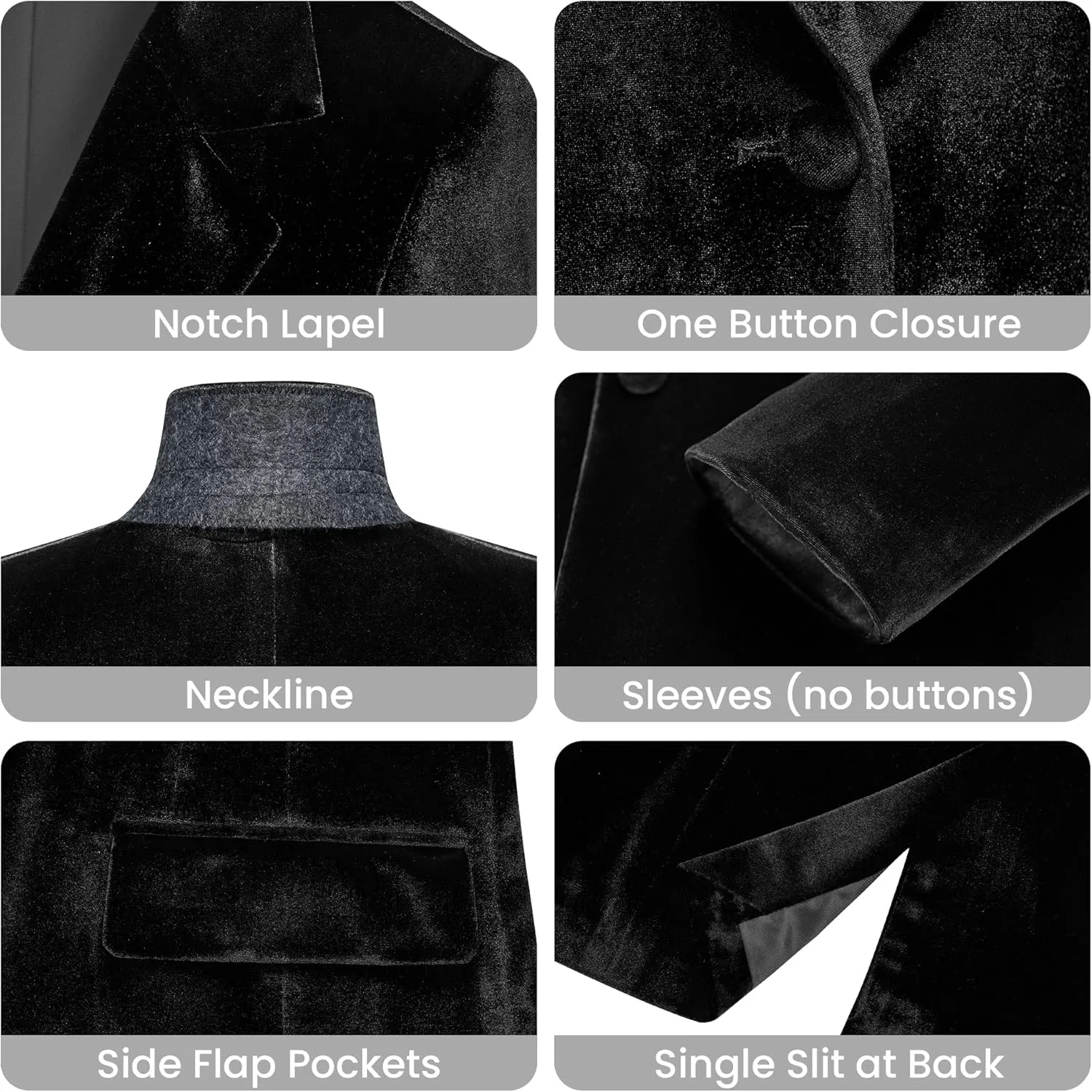 Women's 2 Piece Velvet Suit Notch Lapel One Button Slim Fit Business Party Wedding Tuxedo Blazer Pants Set