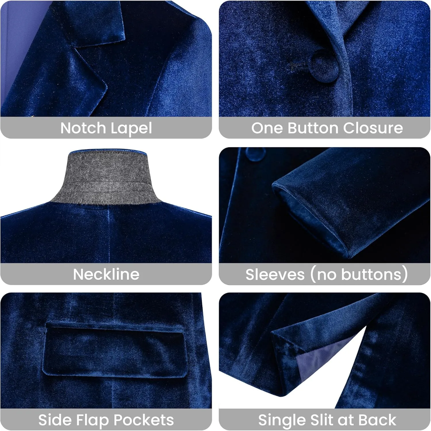 Women's 2 Piece Velvet Suit Notch Lapel One Button Slim Fit Business Party Wedding Tuxedo Blazer Pants Set
