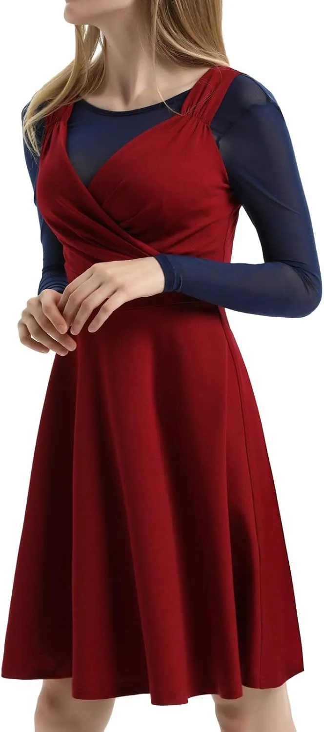 Women's Basic Long Sleeves Mesh Sheer Tops