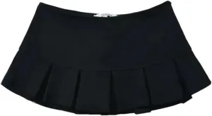 Women's Fabric Low Waist Mini Skirt Wide Pleat Decoration Light Flounce A Line Skort Hot Sweet
