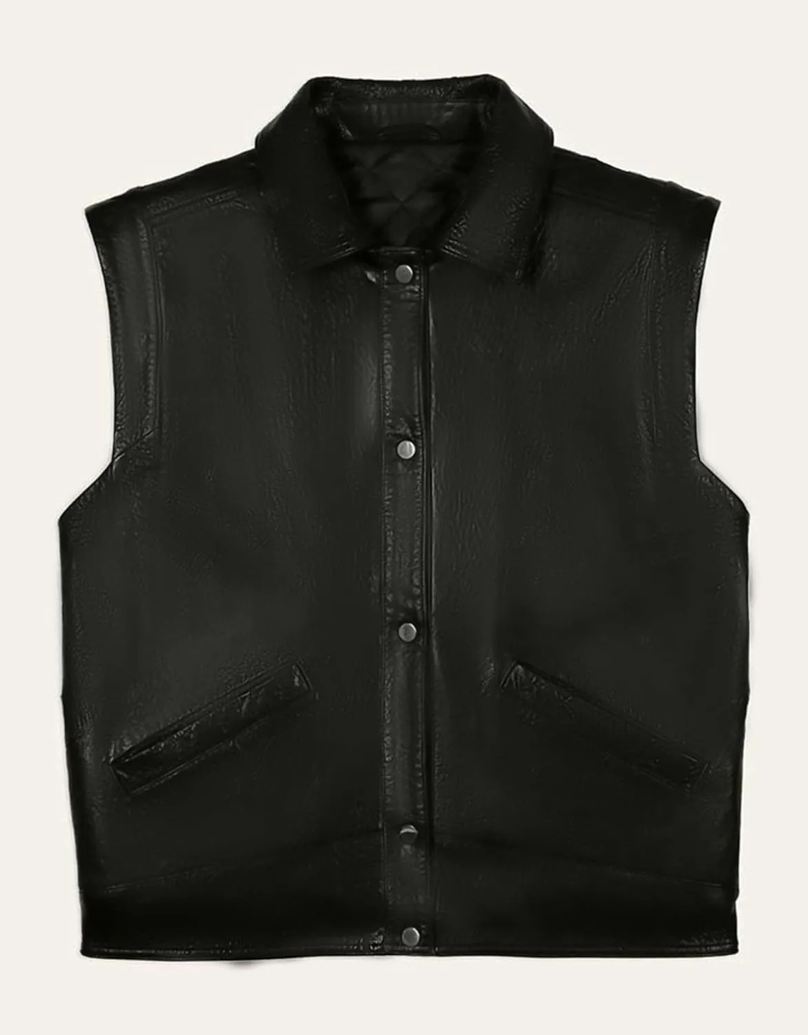 Women's Faux Leather Oversized Vest Sleeveless Motorcycle Biker Jacket Button Down Pu Vest Coat