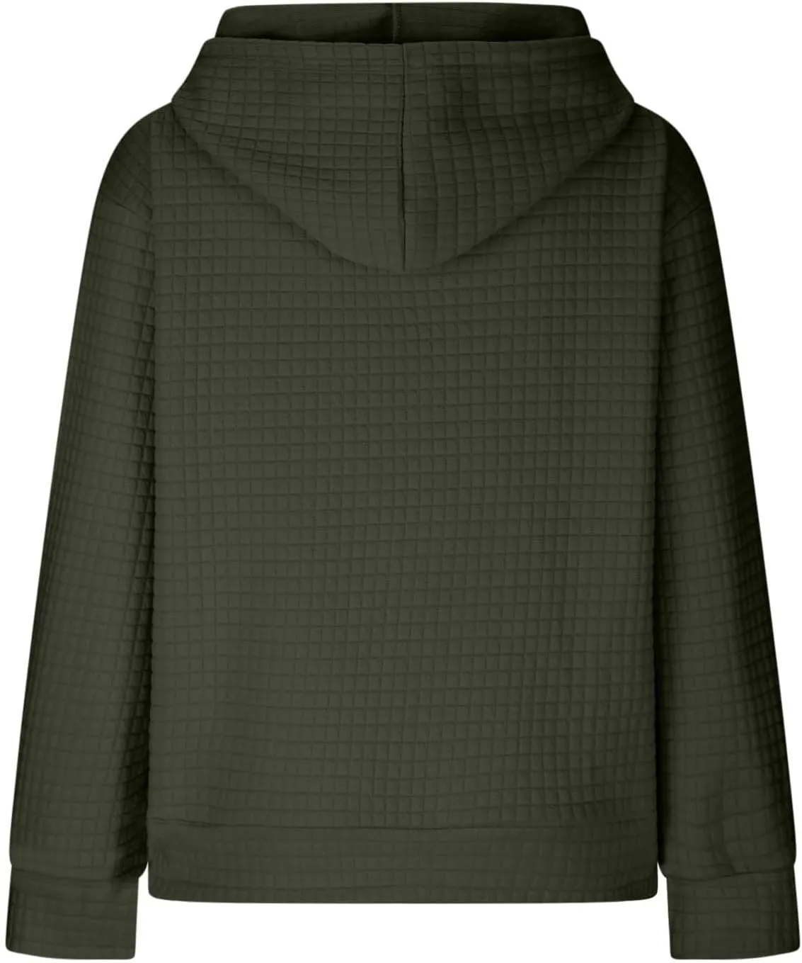 Womens Hoodies Fall Winter Waffle Knit Drawstring Cute Sweatshirts with Pocket Trendy Pullover