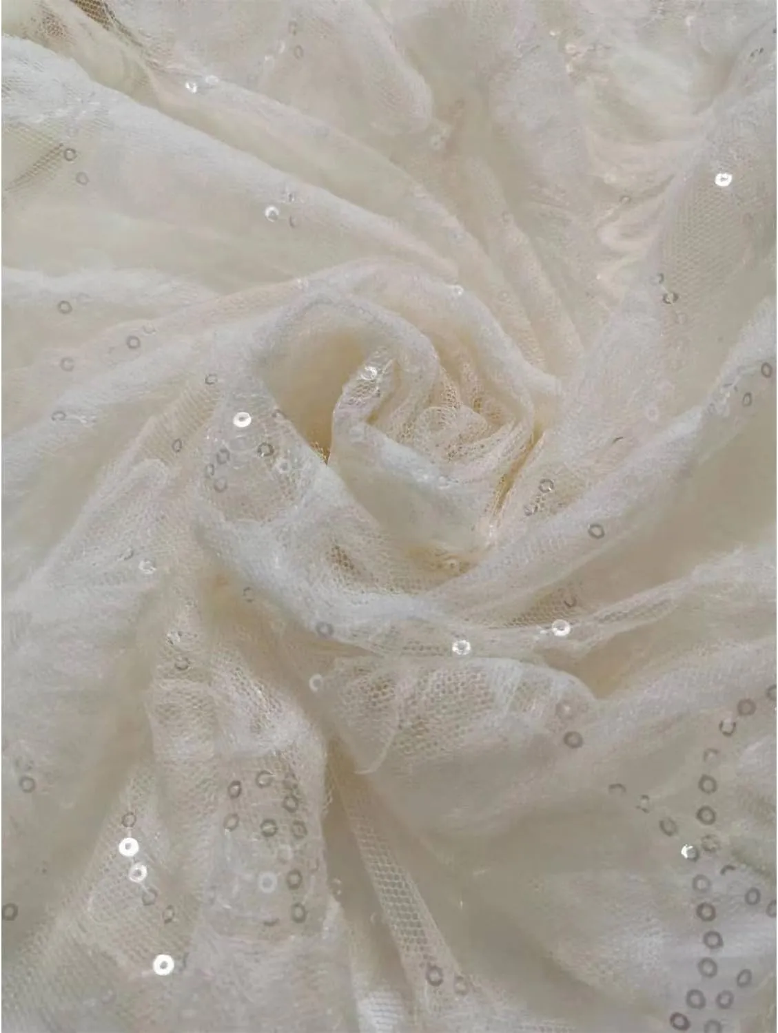 Women's Long Skirt Tulle Lace Tutu Sequin Floral Double-Layered Mesh Elastic High Waist Maxi Party