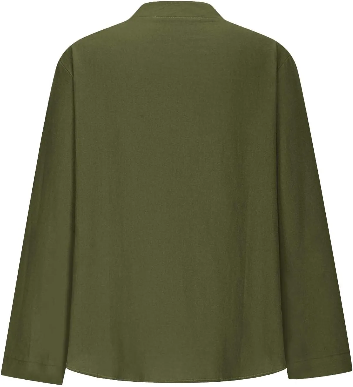 Womens Long Sleeve Tops V Neck Half Button Front Shirts Solid Loose Fit Casual Dressy Work Tunic Womens Summer Tops