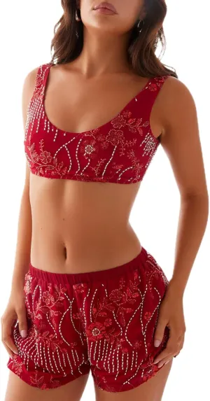 Womens Sequin Sparkle Cami Tank Bralette Tops Y2k Summer Low Back Rhinestone Glitter Going Out Cropped Top