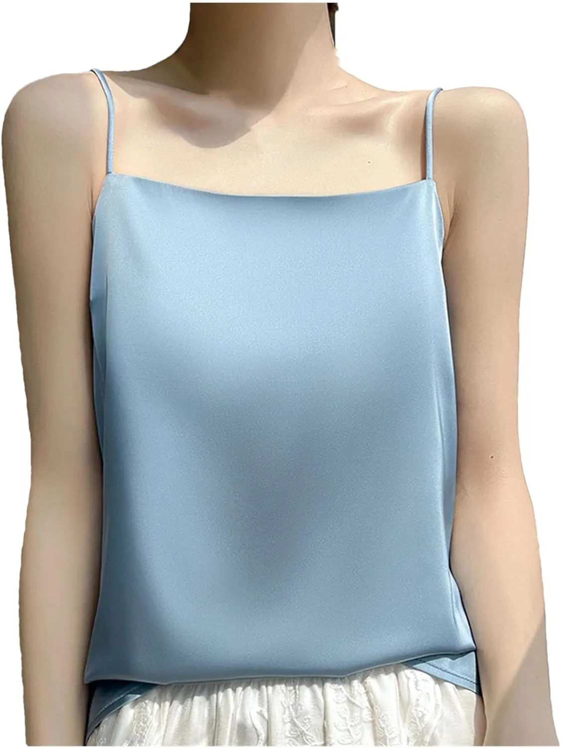 Women's Silky Camisole Sexy Suspender Top Thin Style Sling Satin Tank Tops
