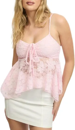 Womens Y2k Lace Crop Tops Vintage Fairy Ruched Ruffle Holiday Beach Going Out Streetwear Casual Camisole