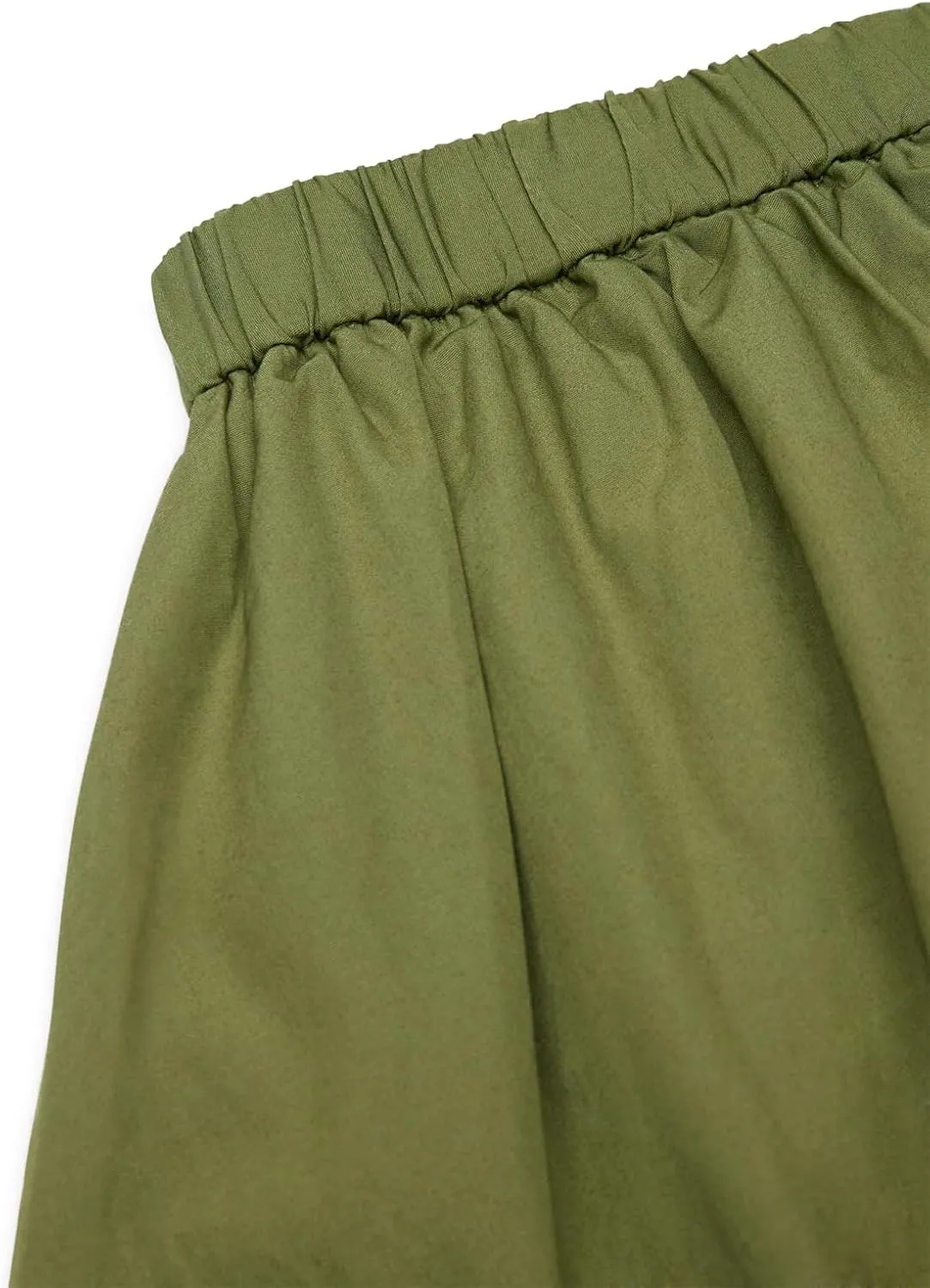 XBTCLXEBCO Women Y2K Bubble Midi Skirt Elastic Waist Flowy A-Line Long Skirt Ruffle Hem Puffy Balloon Skirt Summer Streetwear